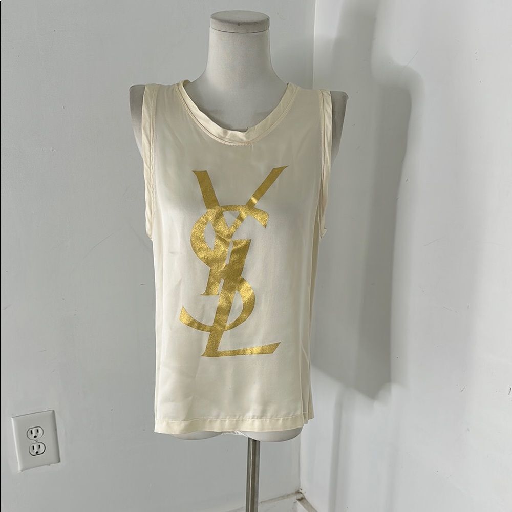 Yves Saint Laurent YSL Silk Blouse Size Small